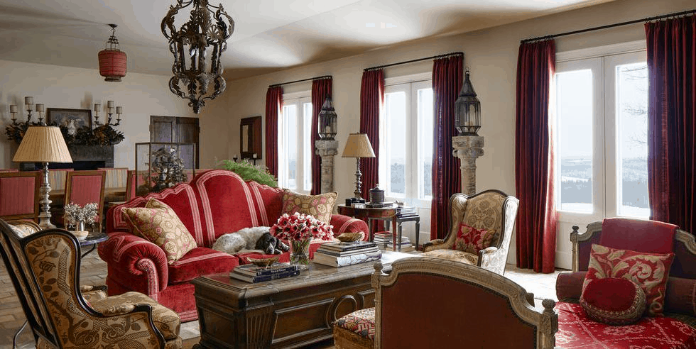 50 Unique Curtain Ideas For Elegant, Living Room Ideas Red Curtains